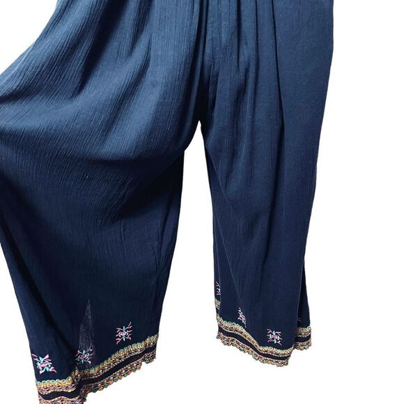 KAS NEW YORK Osian Hand Embroidered Cotton Gauze Jumpsuit S - Picture 7 of 16